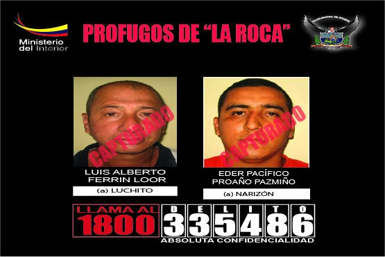 Dos de Los Más Buscados, recapturados.