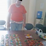 Detenido y la heroína decomisada