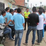 Policía Nacional coordinando actividades con el grupo Callejon X