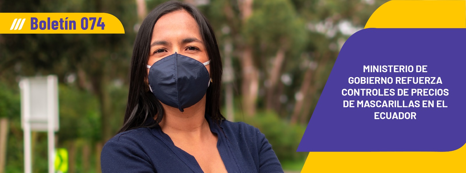 Ministerio de Gobierno refuerza controles de precios de mascarillas en el Ecuador